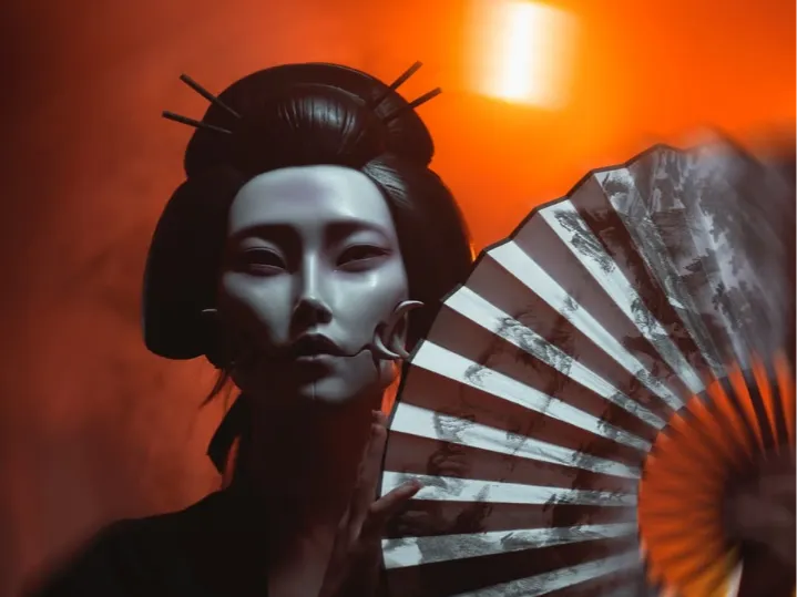 Geisha Cyberpunk Mask