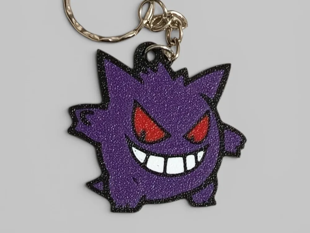 Gengar Pokemon keychain, photo 2 of 3 - Gengar Pokemon keychain Generative Art