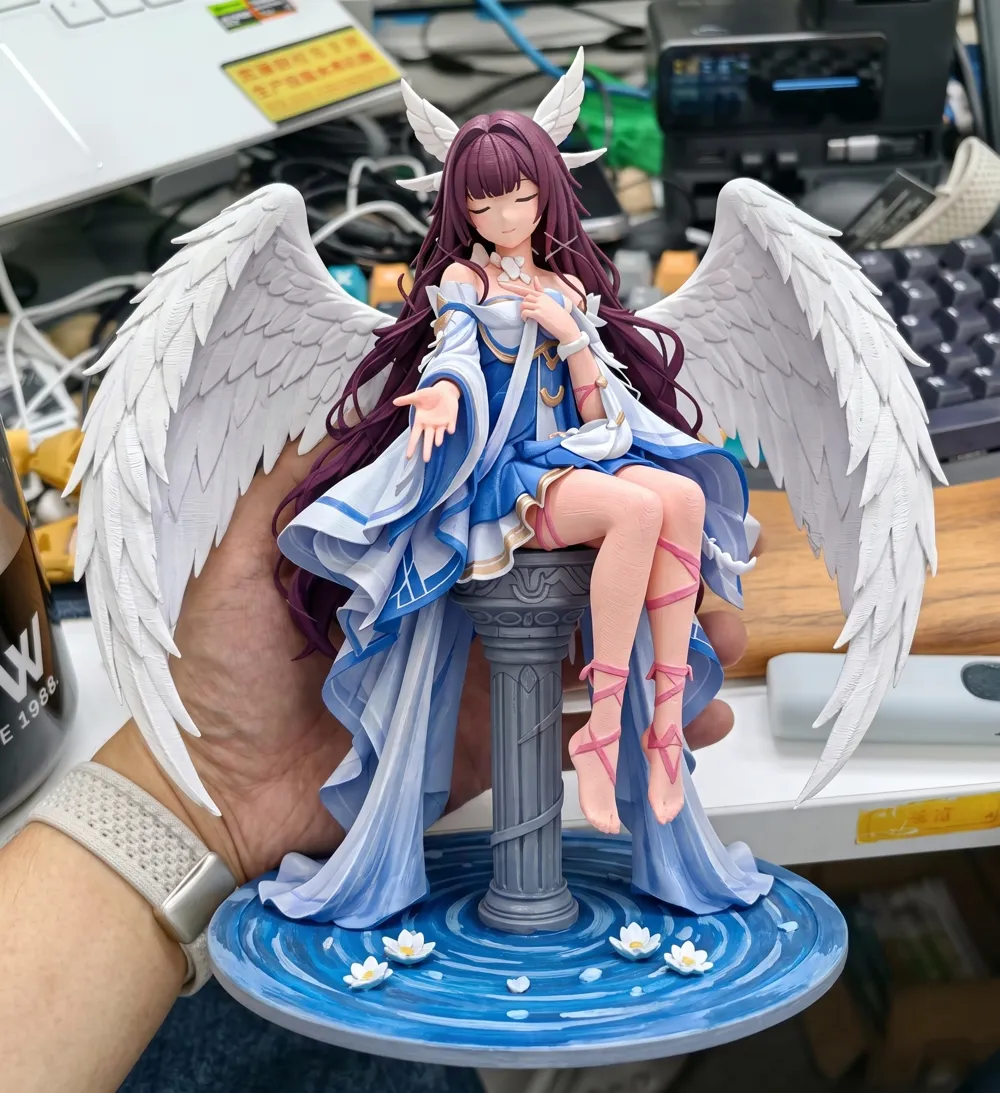 《原神》月之少女 哥伦比娅 羽落静祷 坐姿手办 高20cm 已分件 易上色 免AMS手涂上色, photo 2 of 4 - 《原神》月之少女 哥伦比娅 羽落静祷 坐姿手办 高20cm 已分件 易上色 免AMS手涂上色 Toys & Games