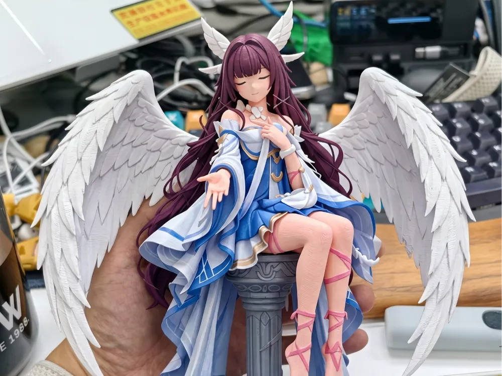 《原神》月之少女 哥伦比娅 羽落静祷 坐姿手办 高20cm 已分件 易上色 免AMS手涂上色 - Characters, in stock in India