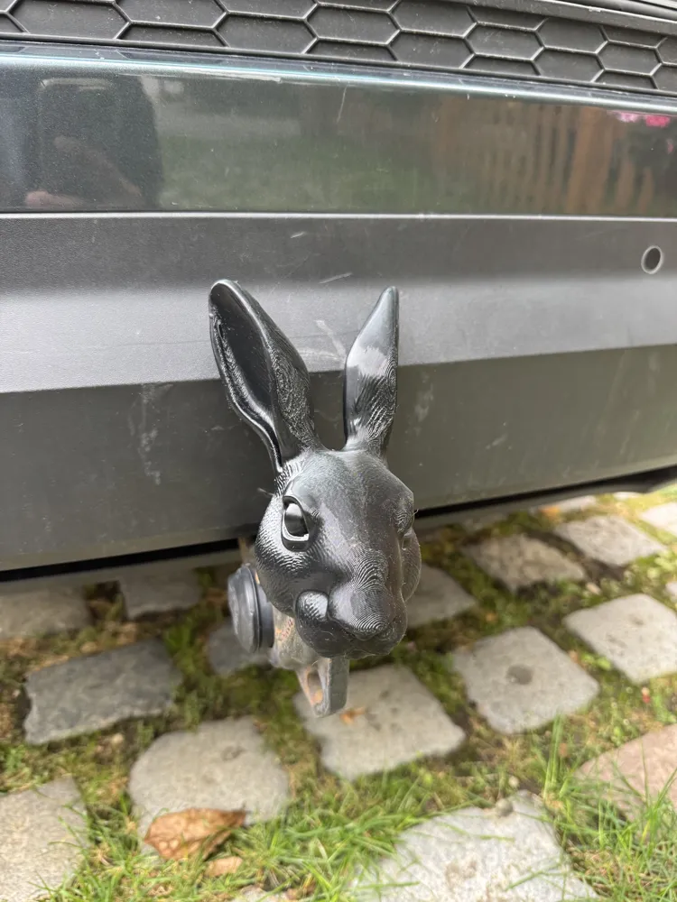 Geometric Rabbit Tow Hitch Ball Cover, photo 3 of 4 - Geometric Rabbit Tow Hitch Ball Cover Hobby & DIY