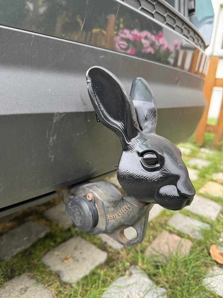 Geometric Rabbit Tow Hitch Ball Cover, photo 4 of 4 - Geometric Rabbit Tow Hitch Ball Cover Hobby & DIY