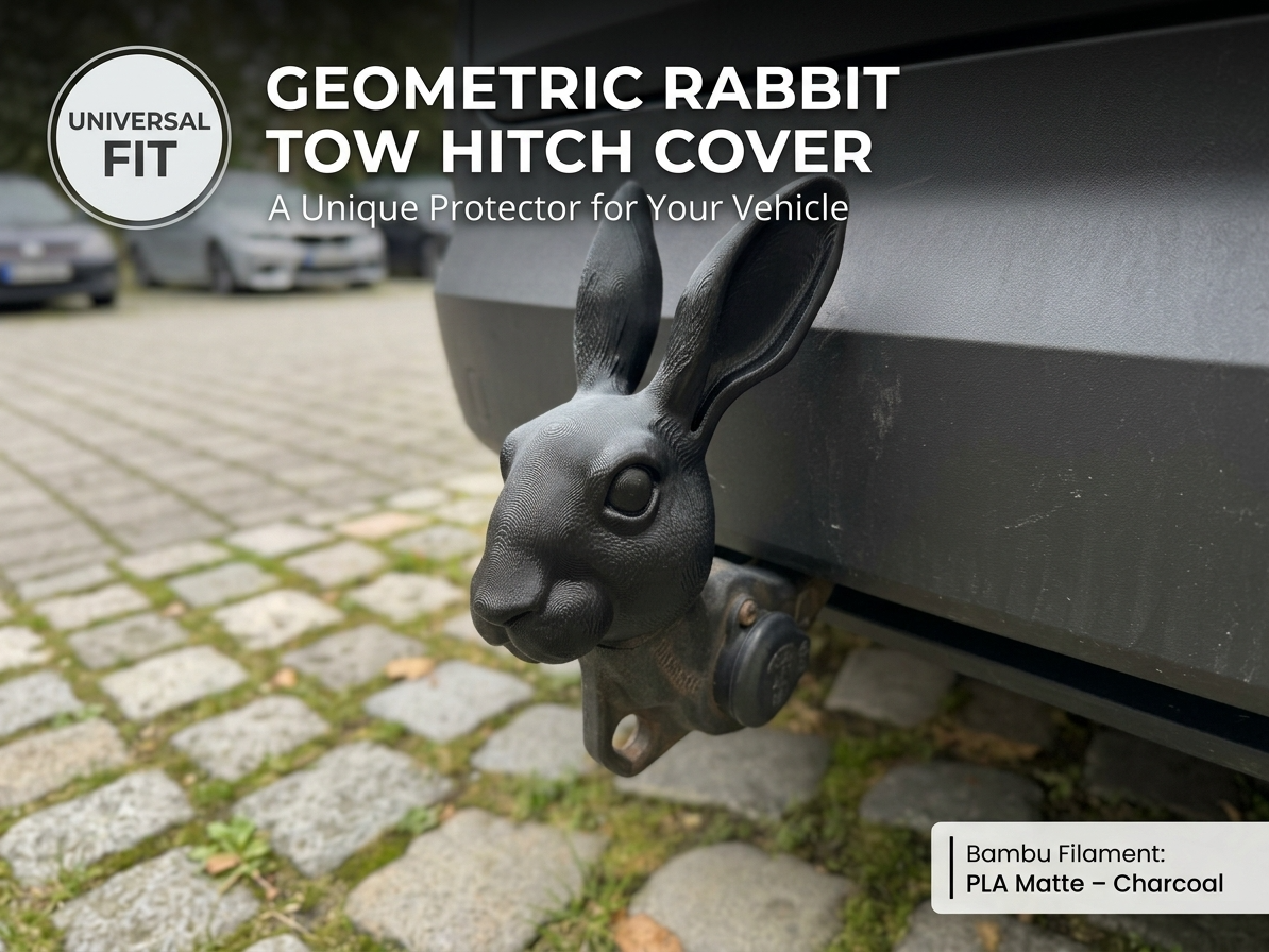 Geometric Rabbit Tow Hitch Ball Cover - Vehicles, in stock in India