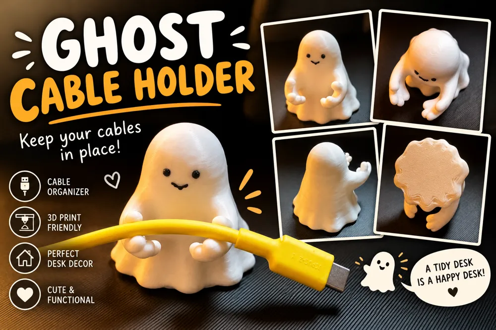 Ghost Cable Holder, photo 2 of 4 - Ghost Cable Holder Hobby & DIY