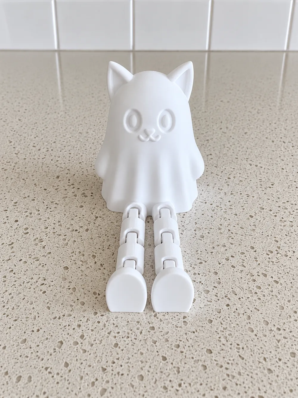 Ghost Cat Flexi Leggy Shelf Sitter Toy, photo 4 of 4 - Ghost Cat Flexi Leggy Shelf Sitter Toy Household