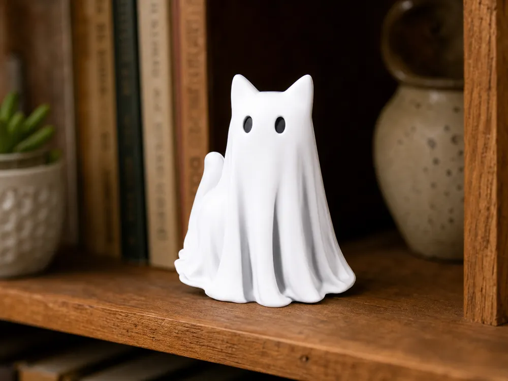 Ghost Cat Halloween Figur 1, photo 2 of 4 - Ghost Cat Halloween Figur 1 Household