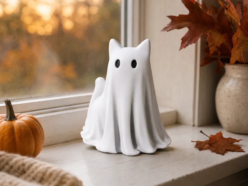 Ghost Cat Halloween Figur 1, photo 3 of 4 - Ghost Cat Halloween Figur 1 Household