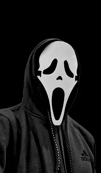 GHOST FACE MASK FOR KIDS AND ADULT SIZE'S, photo 2 of 4 - Skull & Horror Masks, mask for halloween