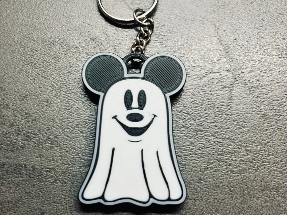 Ghost Mouse Keychain, photo 4 of 4 - Ghost Mouse Keychain Generative Art