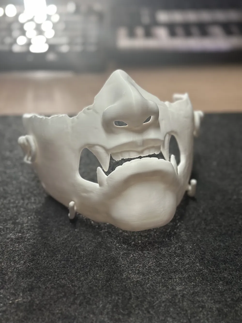 Ghost of Yotei Oni Mask V2, photo 3 of 4 - Ghost of Yotei Oni Mask V2 Props & Cosplay