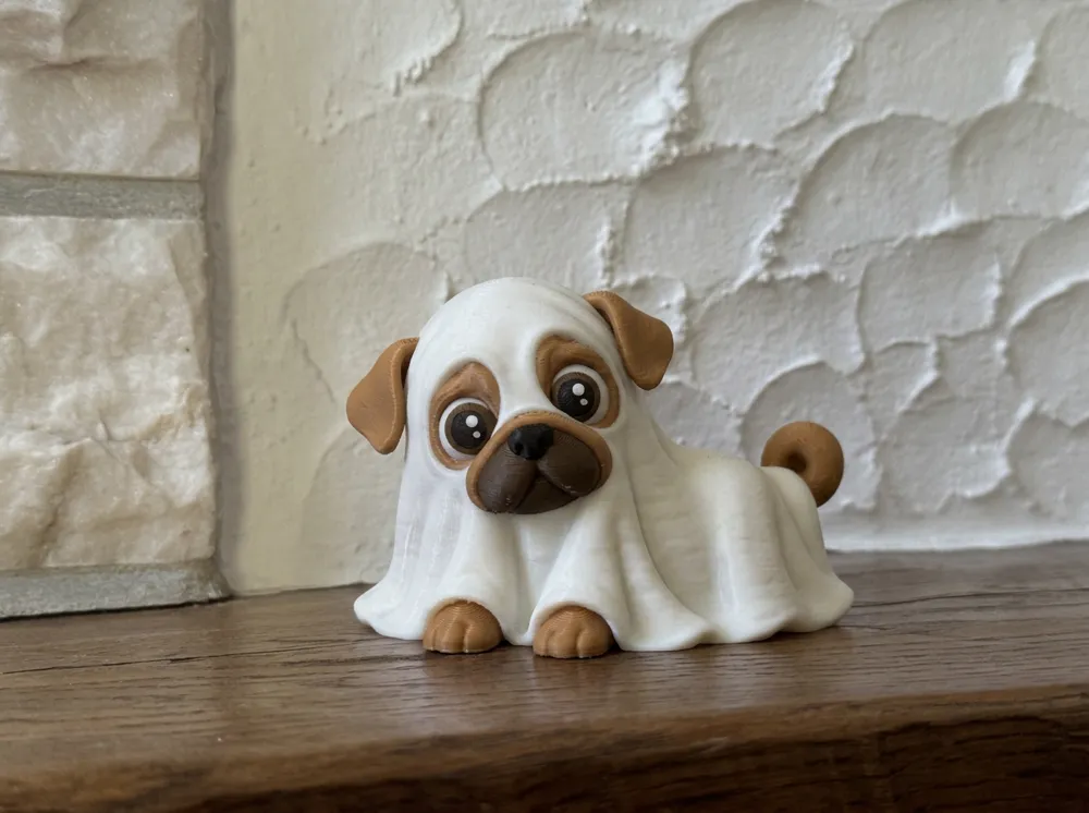Ghost Pug Spooky Animal Friends, photo 3 of 4 - Ghost Pug Spooky Animal Friends Household