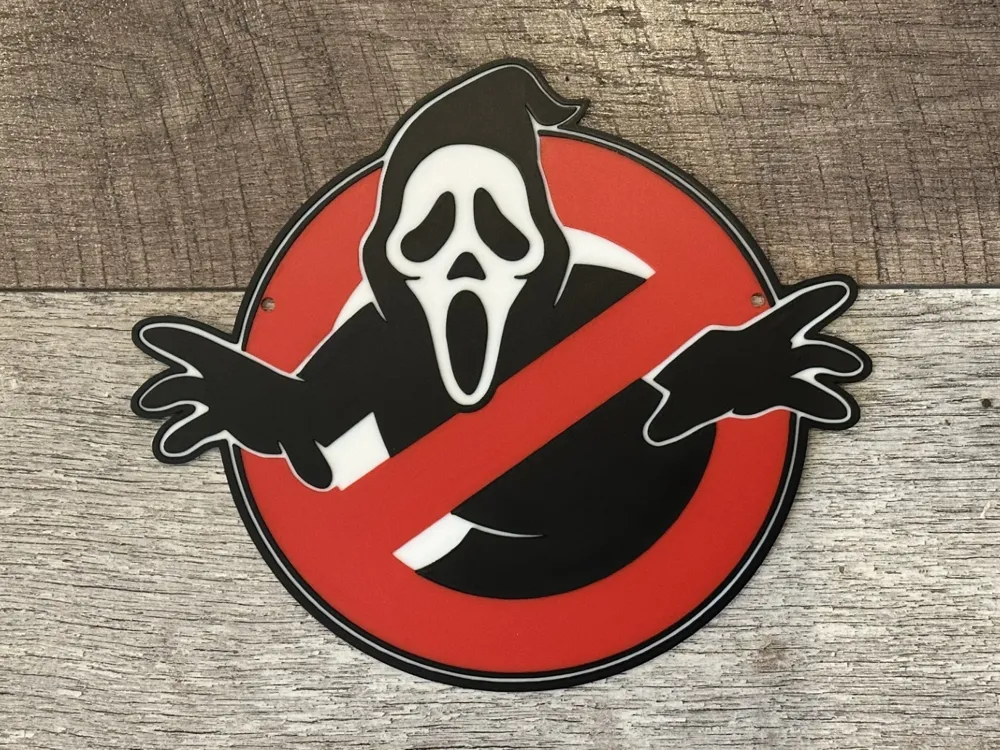 Ghostface Ghostbusters Sign, photo 3 of 4 - Ghostface Ghostbusters Sign Household
