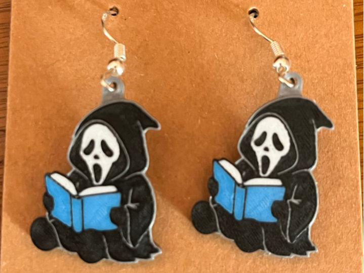 Ghostface Reading Earrings, photo 3 of 4 - Ghostface Reading Earrings Jewellery & Accessories