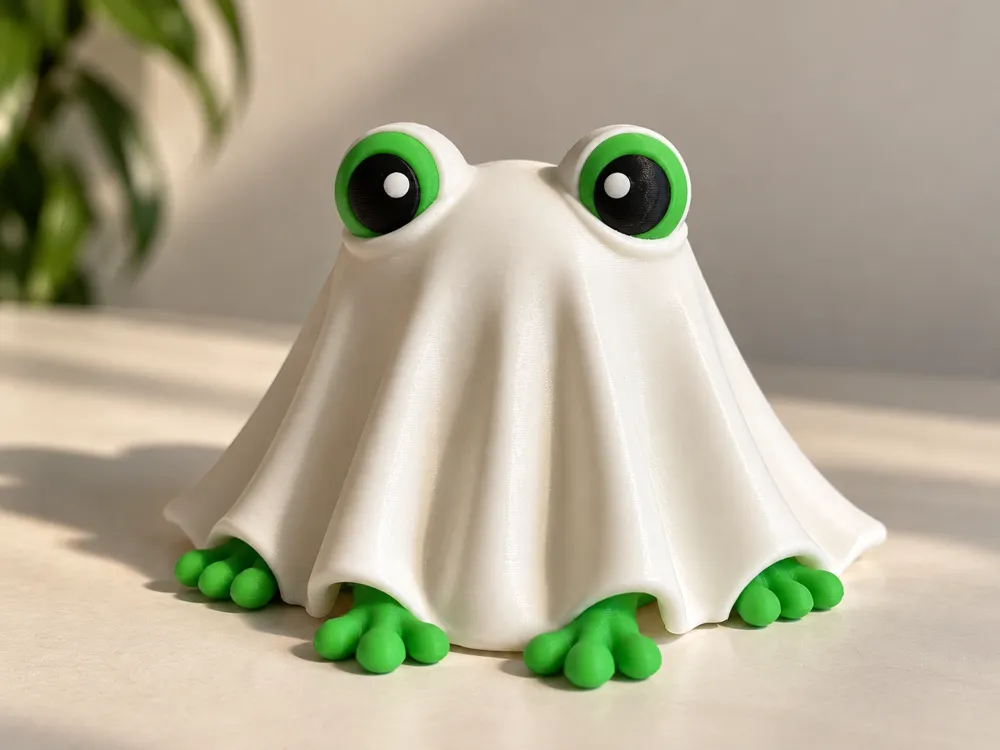 Gilly the Ghost Frog Cute Halloween I Fall Decor, photo 2 of 4 - Gilly the Ghost Frog Cute Halloween I Fall Decor Household