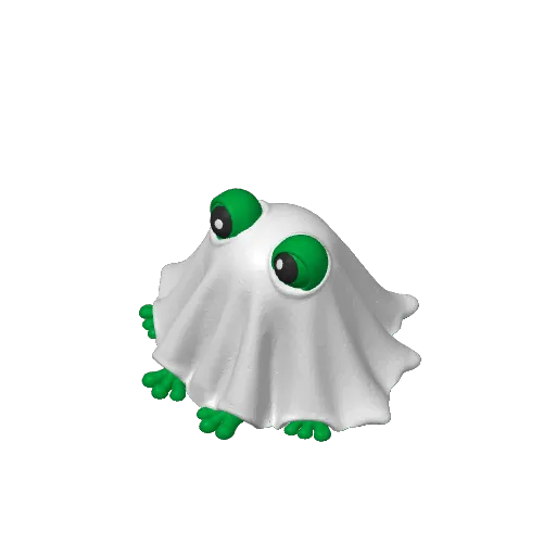 Gilly the Ghost Frog Cute Halloween I Fall Decor, photo 3 of 4 - Gilly the Ghost Frog Cute Halloween I Fall Decor Household