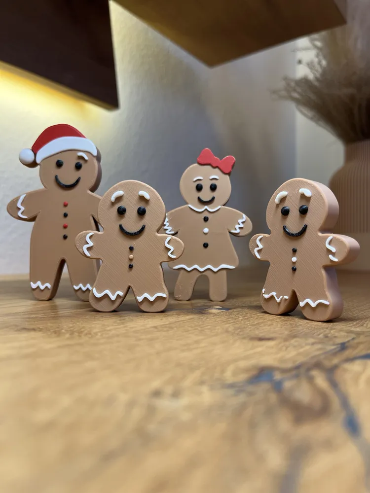 Familie Lebkuchen -Weihnachtsdeko Mr, Mrs. & Mini, photo 2 of 4 - Santa, Snowman & Reindeer Decor, lebkuchen deko