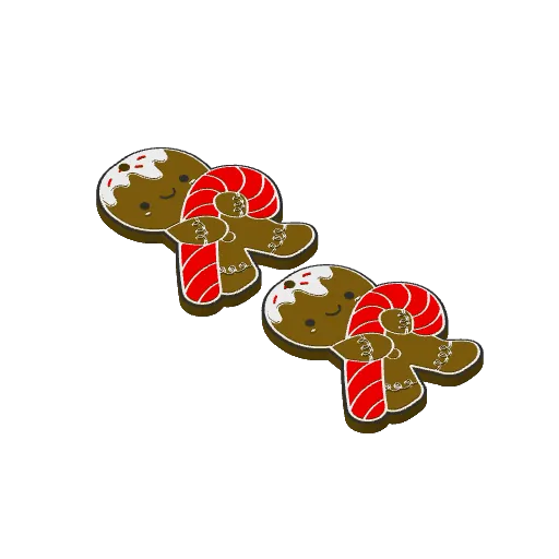 Gingerbread Man Earrings, photo 4 of 4 - Gingerbread Man Earrings Fashion