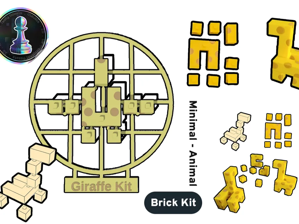 Giraffe Kitcard puzzle made with VOXL Regolith - Puzzles & Brain Teasers, in stock