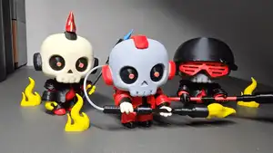 Skullbotz Firestarter Gang, Cute Desk Toy