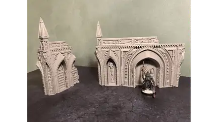 Wargame terrain Small ruin 2 Grimdark Gothic