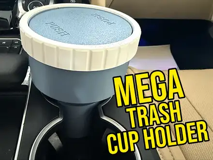 MEGA XL Cup Holder Trash Can (For Cars & Offices)