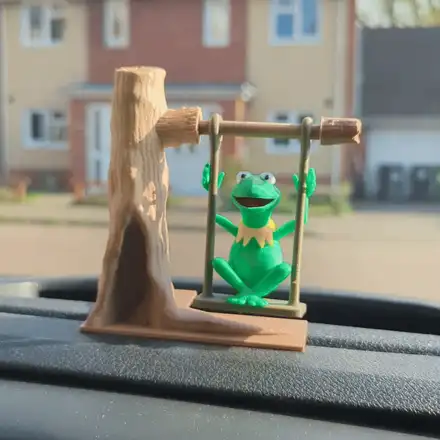 Kermit The Frog Swing Car Dashboard Toy