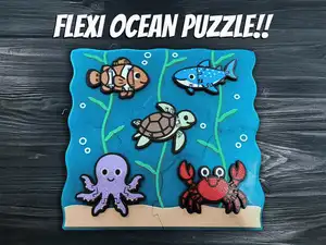 Flexi Ocean Animals Matching Puzzle
