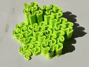 Gosper Curve Fractal Marble run (8mm)
