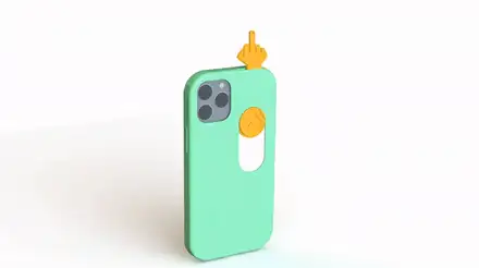 Iphone 13 Pro Max Case - Sliding Middle Finger