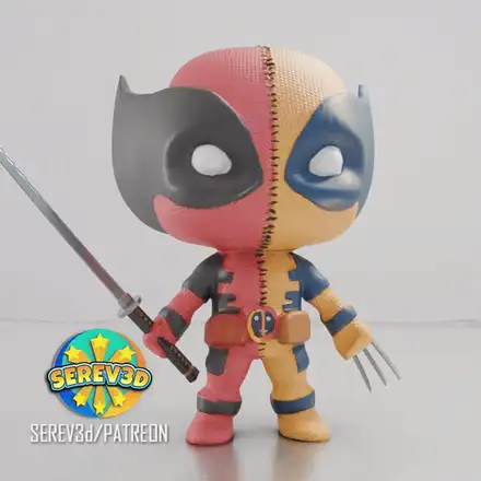 Deadpool Wolverine Fused Figure
