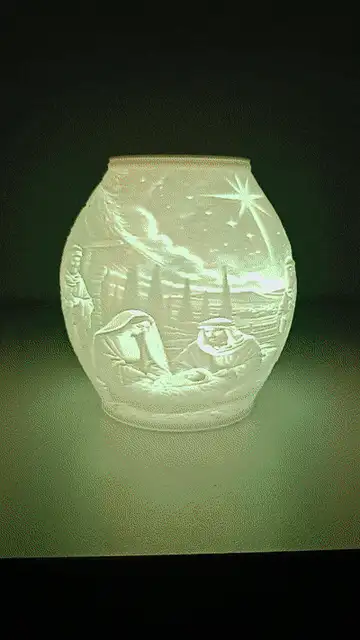 Nativity Tealight Christmas Lithophane Lamp