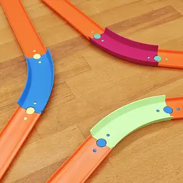 45 Degree Flat Curve Toy Car Track 1:64 Diecast