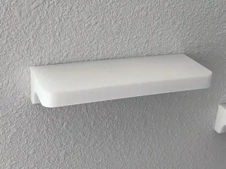 Command Strip Shelf (hidden+accessible pull tabs)