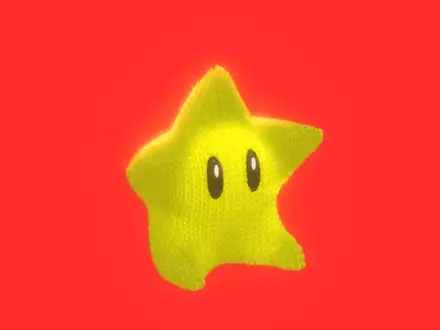 Cute Knitted Super Mario Super Star