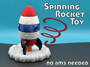 Spinning Rocket Stacking Toy