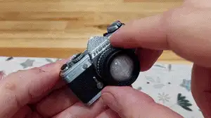 Analog film camera scale model - many functions