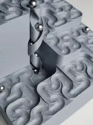 Manual/ Motorized Hilbert Curve Marble run (Moore)