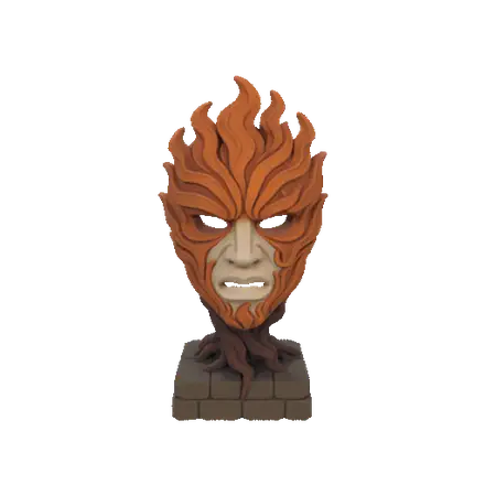 Inferno Flame Mask Sculpture
