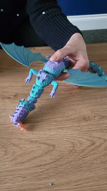 dragon with working wings and mouth articulated