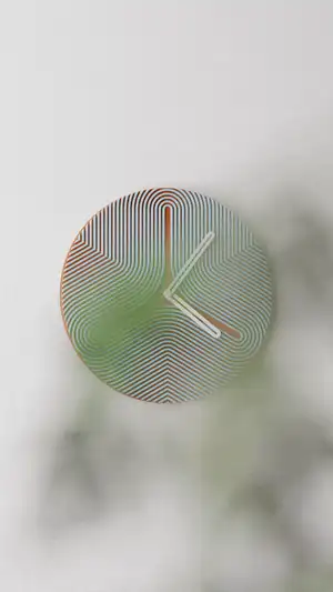 Wall clock. Two Tone Minimalist Satisfying Clock