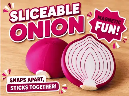 Sliceable magnetic onion toy