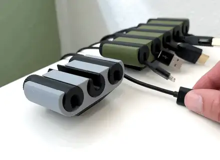 Desk cable management holder / cable organizer