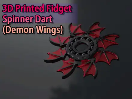 Fidget Spinner Dart (Demon Wings)