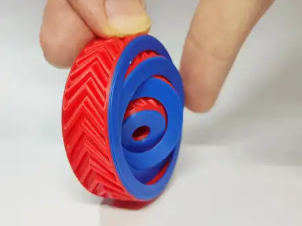 Gyro Fidget Spinner (4 Nested Rings) v2