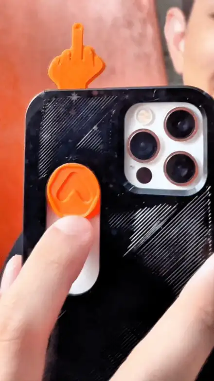 Iphone 15 Pro Max Case - Sliding Middle Finger