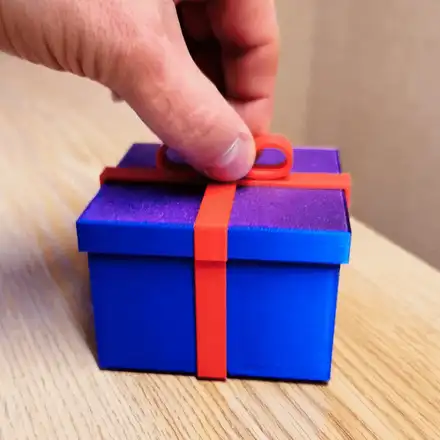Gift Box with Bow Lock