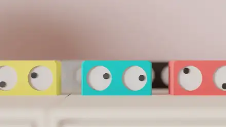 Small Desktop Clock. Googly eyes funny clock