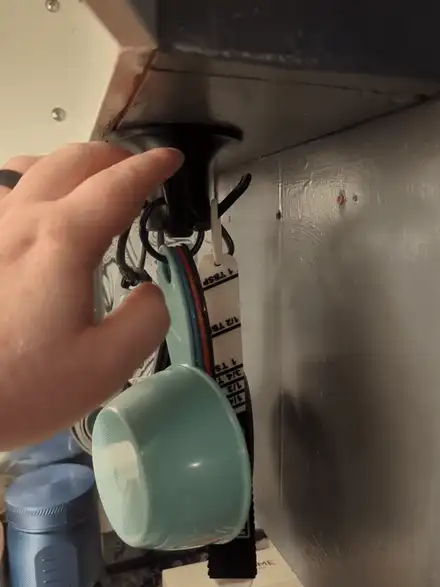 Spinning Storage Hook Organizer - Under Cabinet or Shelf "Twirl Tidy"