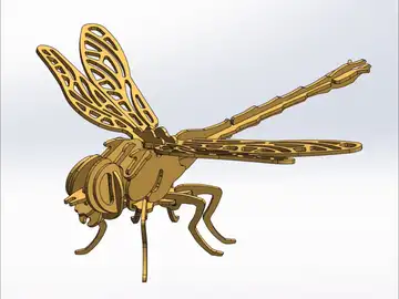 Dragonfly kit card 3D puzzle
