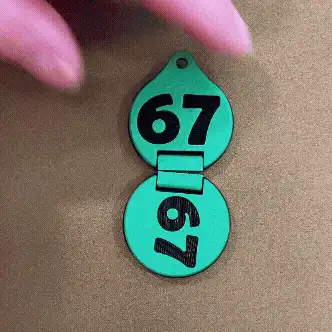 67 Slider and Flip Fidget + Keychain